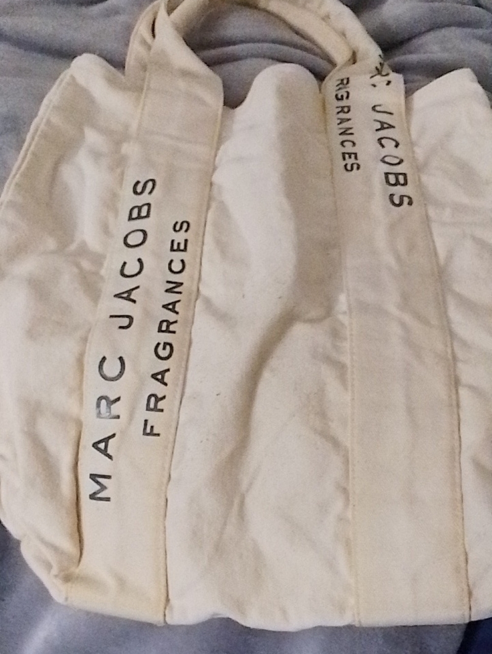 Marc Jacobs Cream Canvas Logo Tote